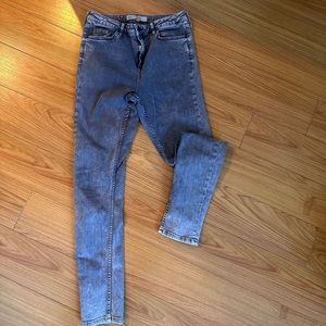 Top shop grey moto skinny stretch jean size 30 fits like 29